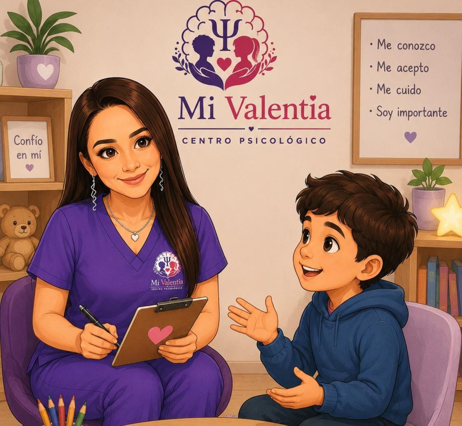 Ilustración de psicología para adolescentes
