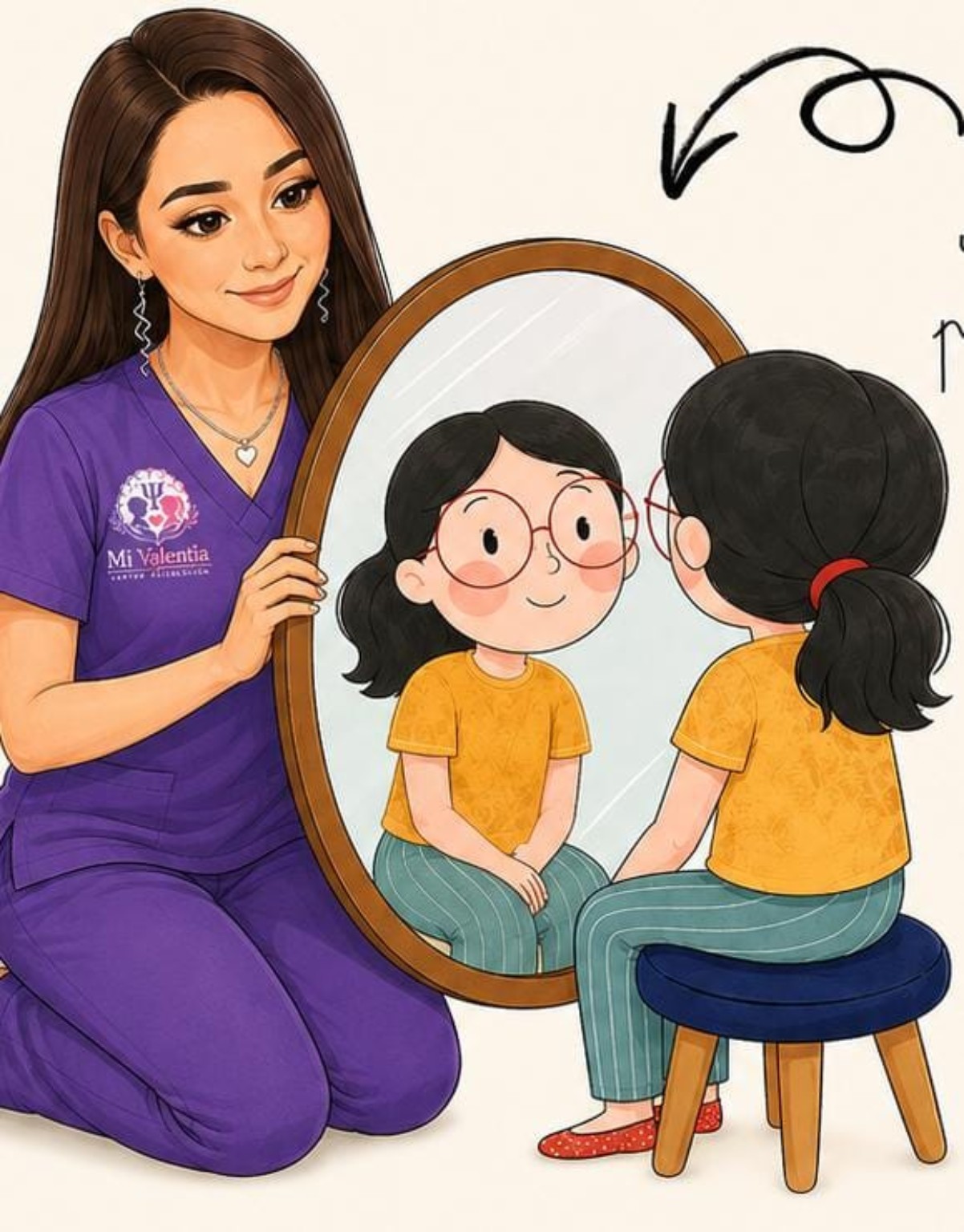 Ilustración de psicología infantil